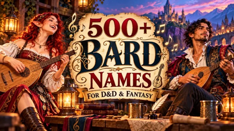 Bard Names for D&D & Fantasy - Funny, Cool, Male & Female Ideas