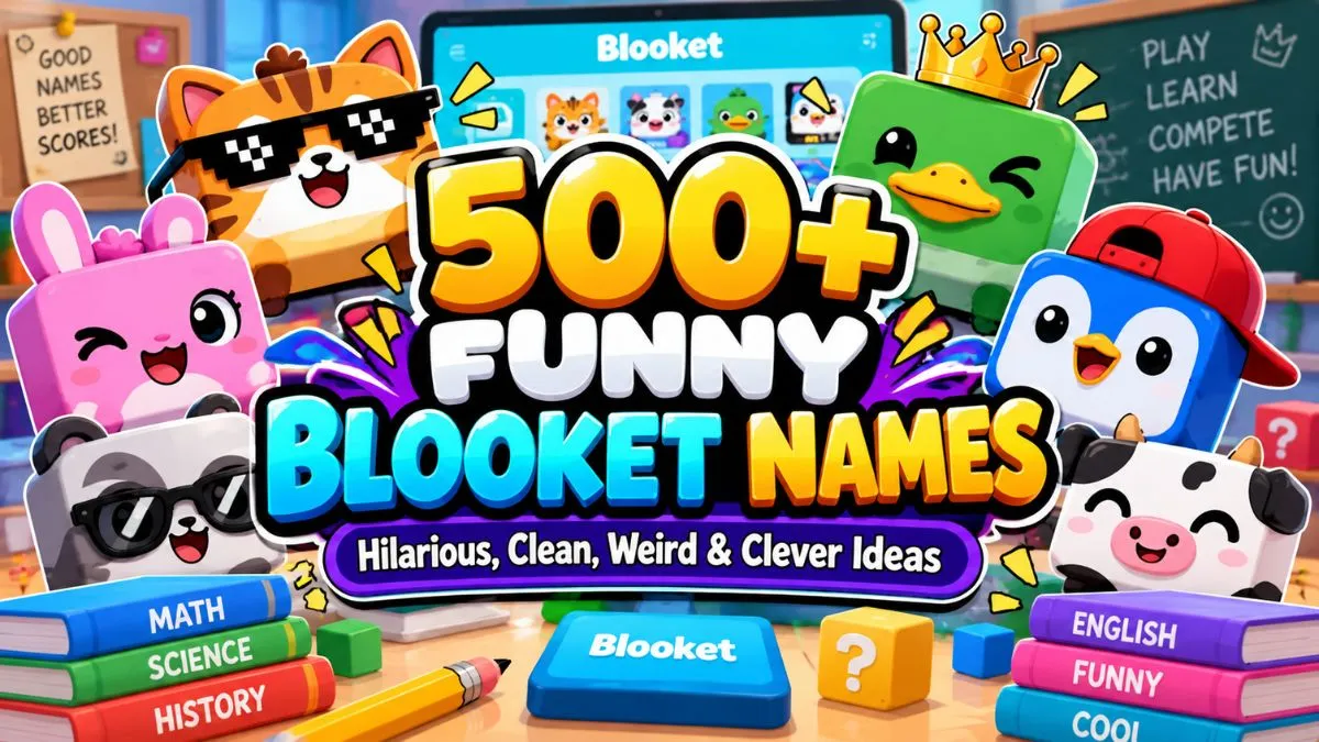500+ Funny Blooket Names - Hilarious, Clean, Weird & Clever Ideas