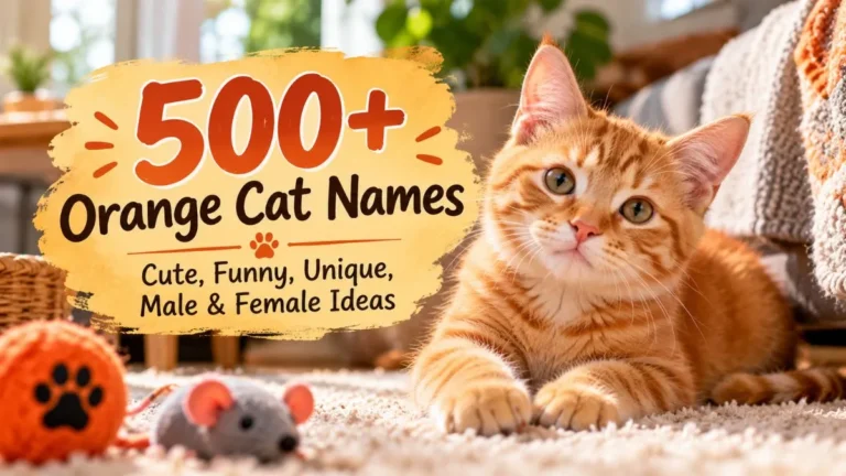 Orange Cat Names Cute, Funny, Unique, Male & Female Ideas