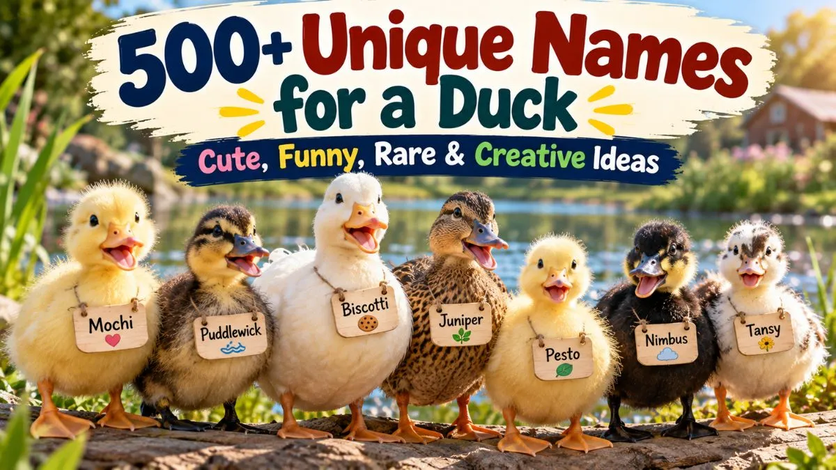 Unique Names for a Duck - Cute, Funny, Rare & Creative Ideas