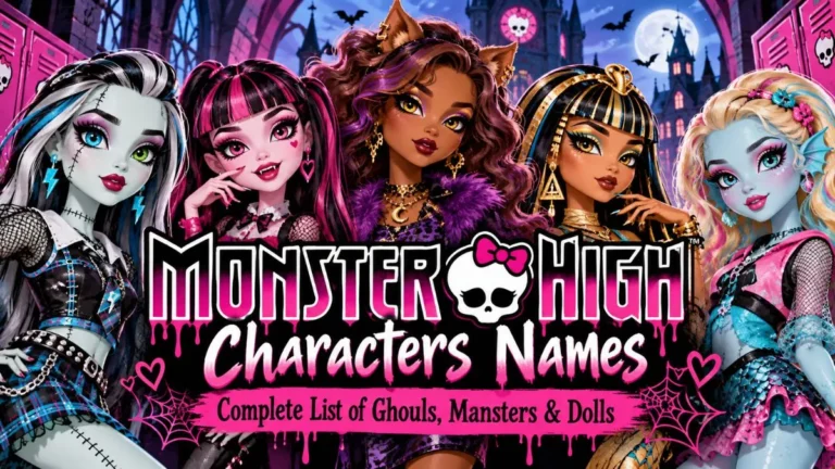 Monster High Characters Names Complete List of Ghouls, Mansters & Dolls