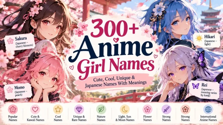 Anime Girl Names - Cute, Cool, Unique & Japanese Names With Meanings