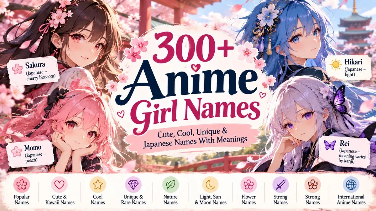 Anime Girl Names - Cute, Cool, Unique & Japanese Names With Meanings