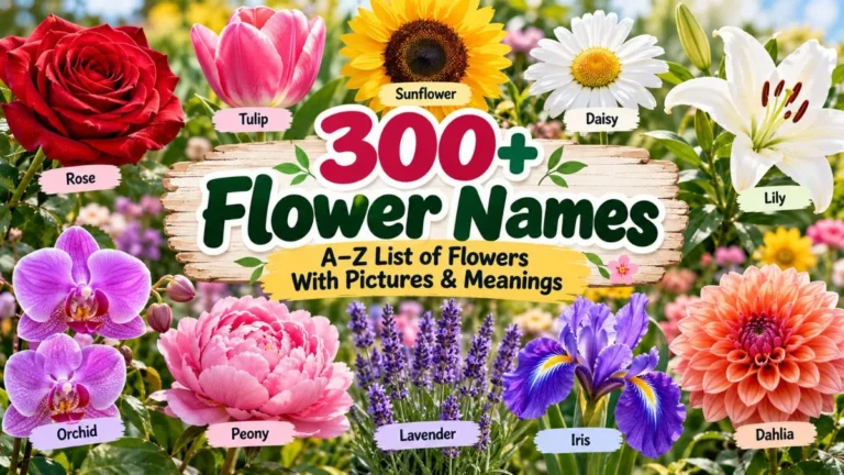 Flower Names - A–Z List of Flowers With Pictures & Meanings