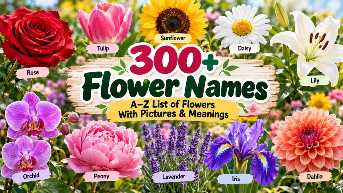 Flower Names - A–Z List of Flowers With Pictures & Meanings
