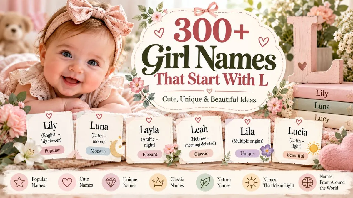 Girl Names That Start With L - Cute, Unique & Beautiful Ideas