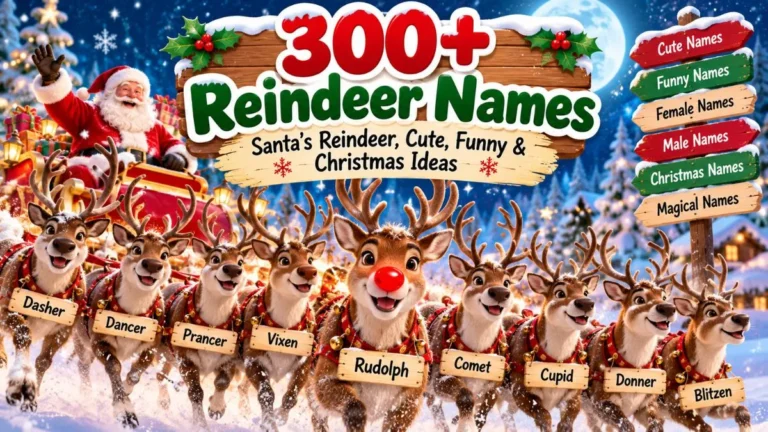 Reindeer Names - Santa’s Reindeer, Cute, Funny & Christmas Ideas