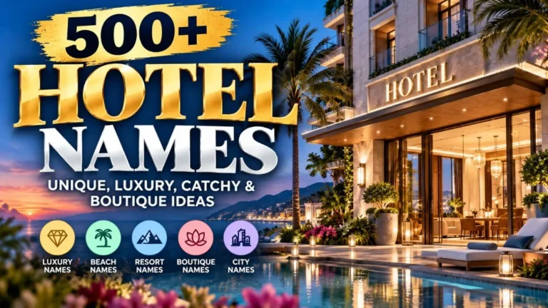 Hotel Names -Unique, Luxury, Catchy & Boutique Ideas