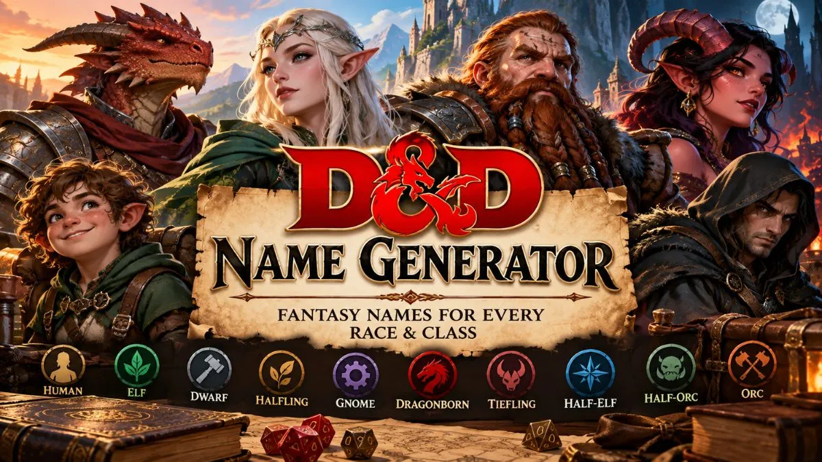D&D Name Generator – Fantasy Names for Every Race & Class