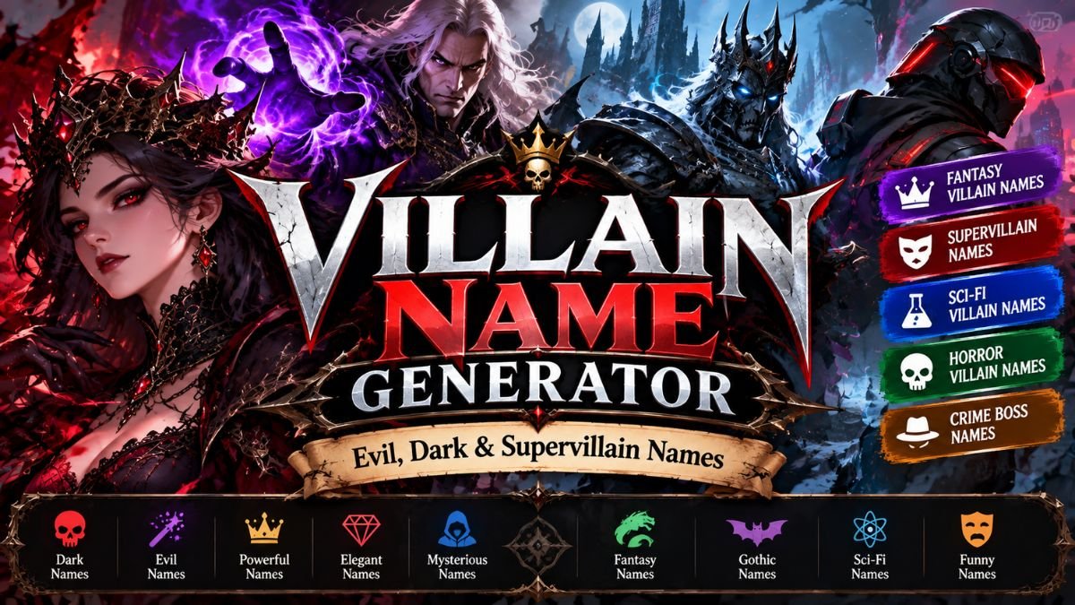 Villain Name Generator – Evil, Dark & Supervillain Names