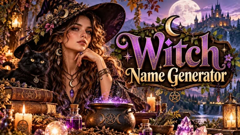 Witch Name Generator – Female, Male, Dark & Fantasy Witch Names